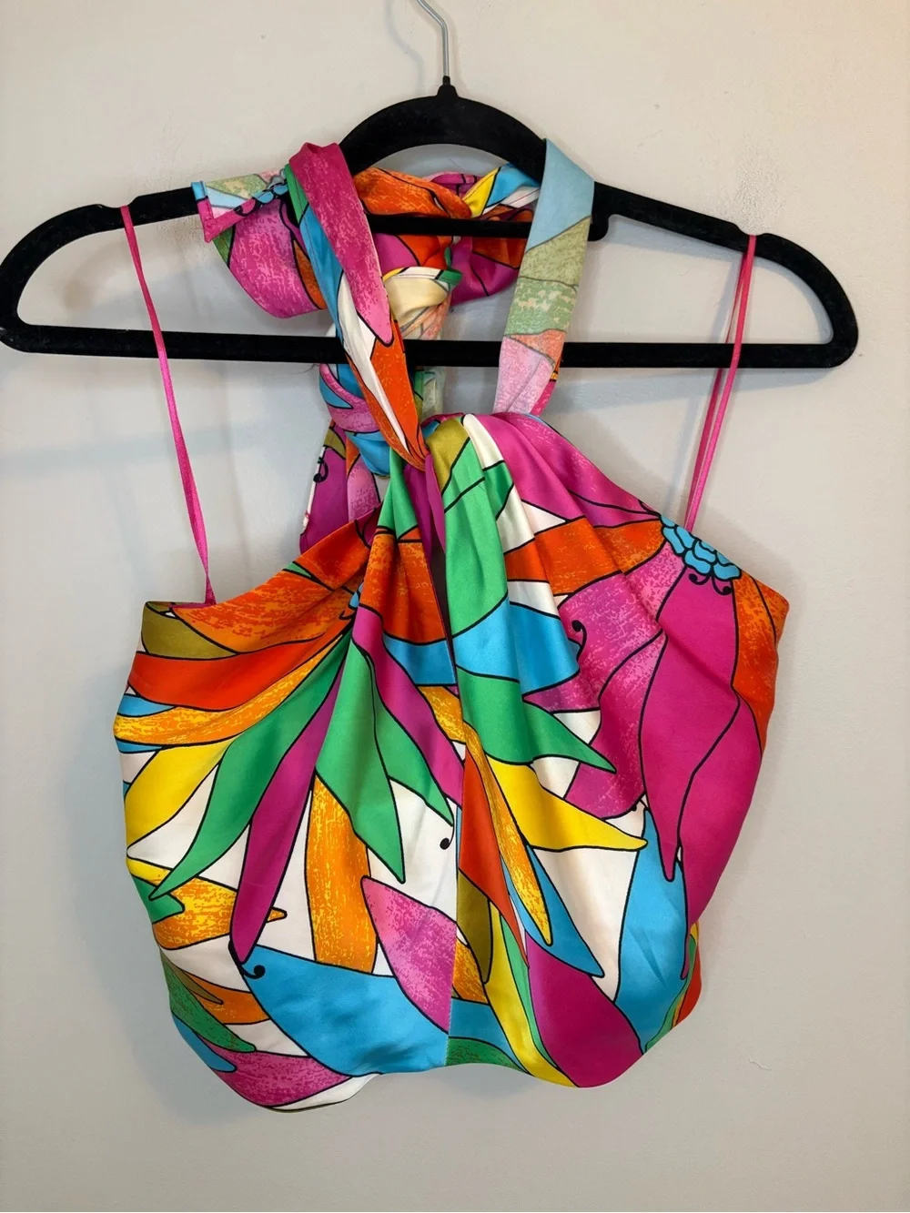 Rachel Zoe XS Floral Halter Top & Midi Skirt Matching Set Tropical